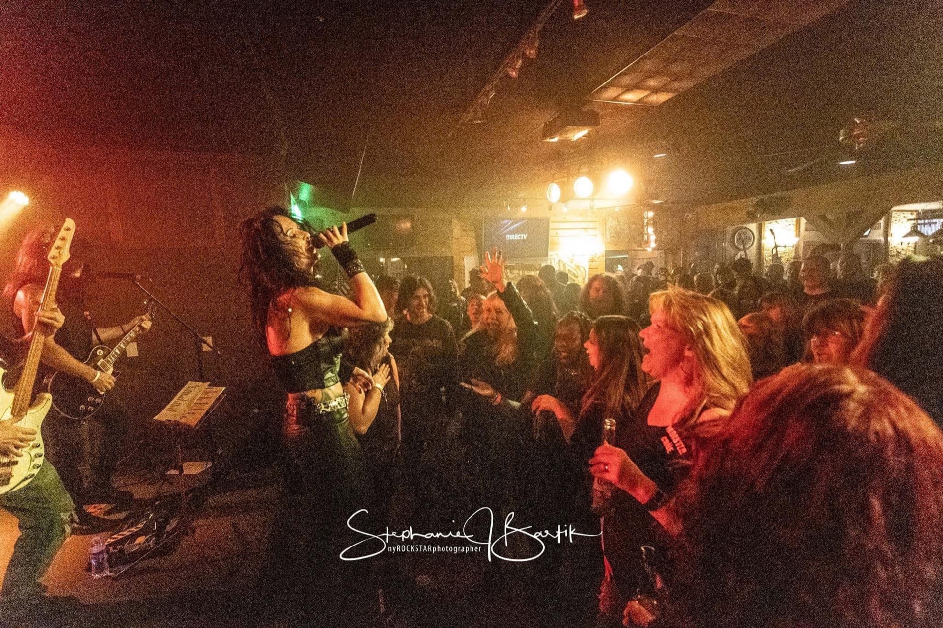 Michaele Ann performing live with the crowd